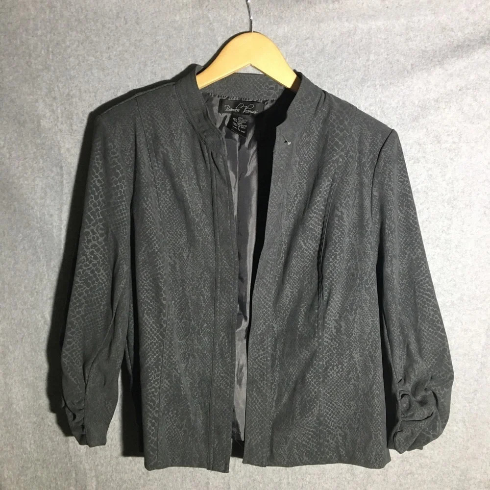 Womens Brandon Thomas Blazer Jacket Business Work Office Career Wear Rattlesnake